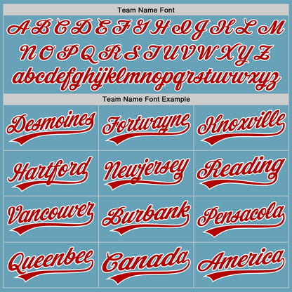 Custom Shadow Blue Red-White Authentic Baseball Jersey - Sky-Custom