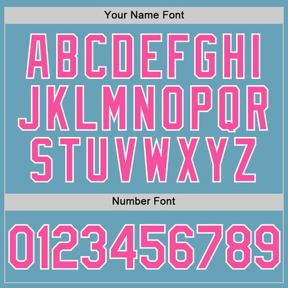 Custom Shadow Blue Pink-White Authentic Baseball Jersey - Sky-Custom