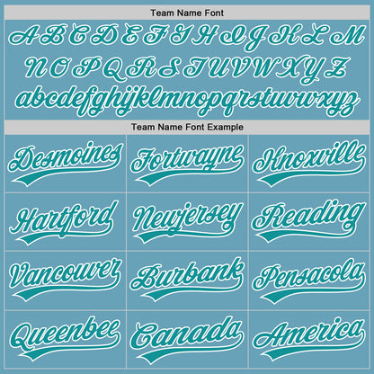 Custom Shadow Blue Teal-White Authentic Baseball Jersey - Sky-Custom