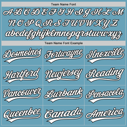 Custom Shadow Blue White-Black Authentic Baseball Jersey - Sky-Custom