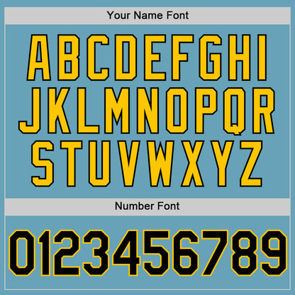 Custom Shadow Blue Black-Yellow Authentic Baseball Jersey - Sky-Custom