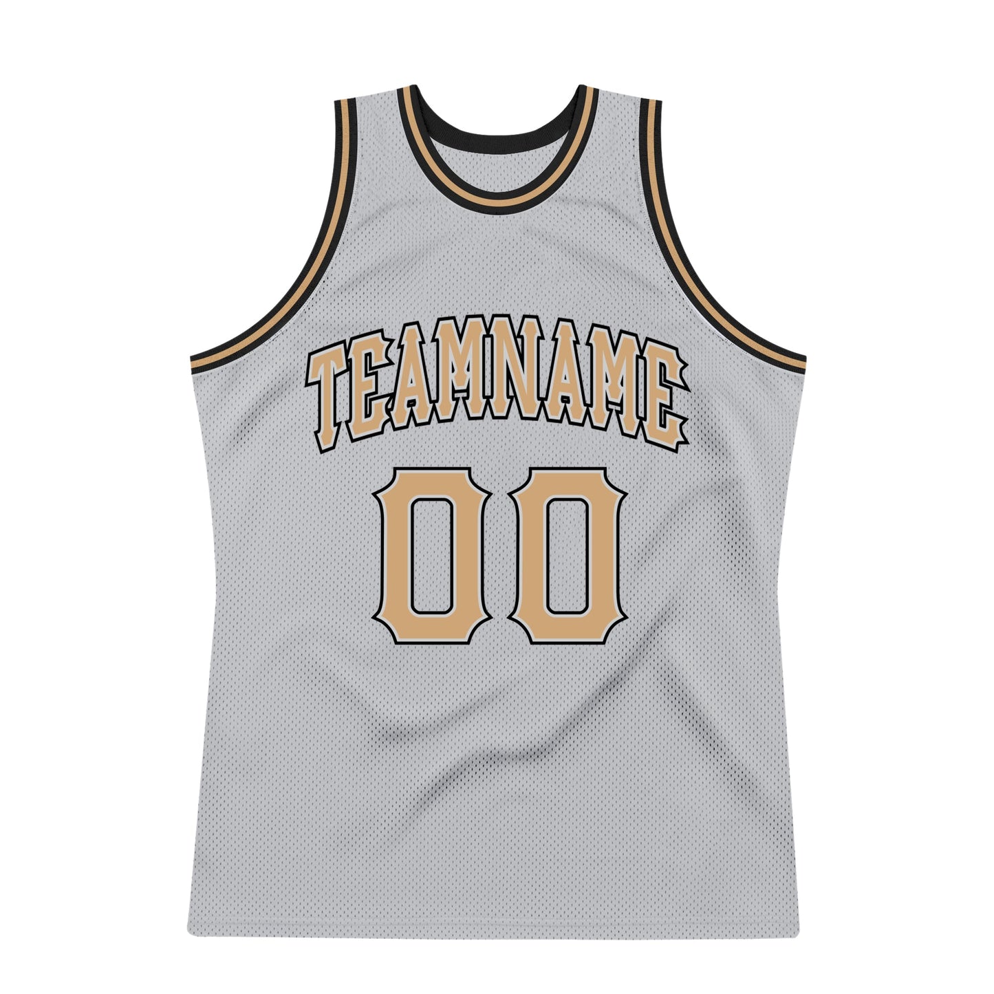 Custom Gray Old Gold-Black Authentic Throwback Basketball Jersey - Sky-Custom
