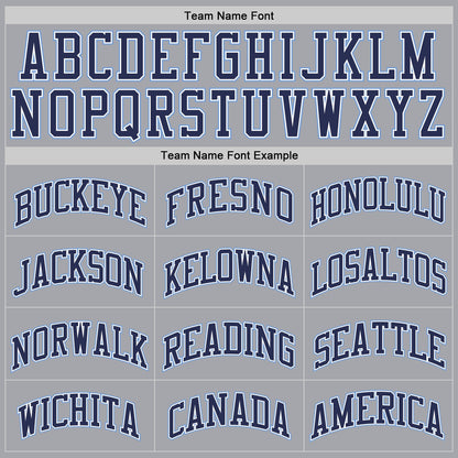 Custom Gray Navy-Light Blue Authentic Throwback Basketball Jersey - Sky-Custom