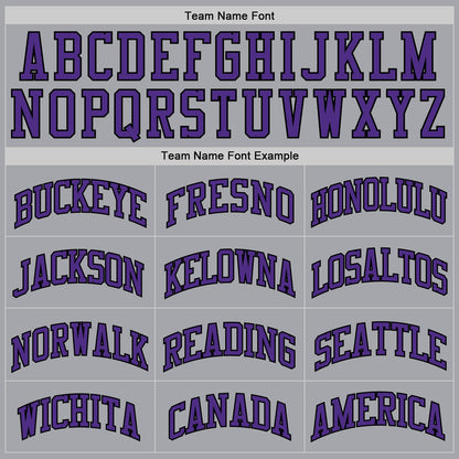 Custom Gray Purple-Black Authentic Throwback Basketball Jersey - Sky-Custom