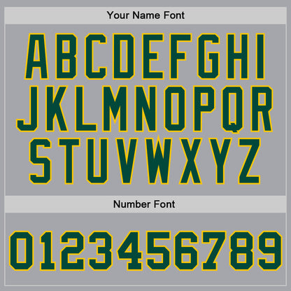 Custom Gray Green-Gold Authentic Throwback Basketball Jersey - Sky-Custom