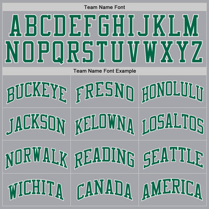 Custom Gray Kelly Green-White Authentic Throwback Basketball Jersey - Sky-Custom