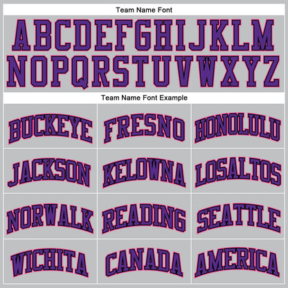 Custom Gray Pink Black-Purple Authentic Throwback Basketball Jersey - Sky-Custom