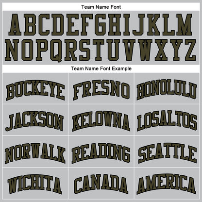 Custom Gray Olive-Black Authentic Throwback Basketball Jersey - Sky-Custom