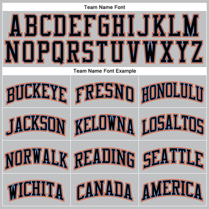 Custom Gray Black Powder Blue-Orange Authentic Throwback Basketball Jersey - Sky-Custom