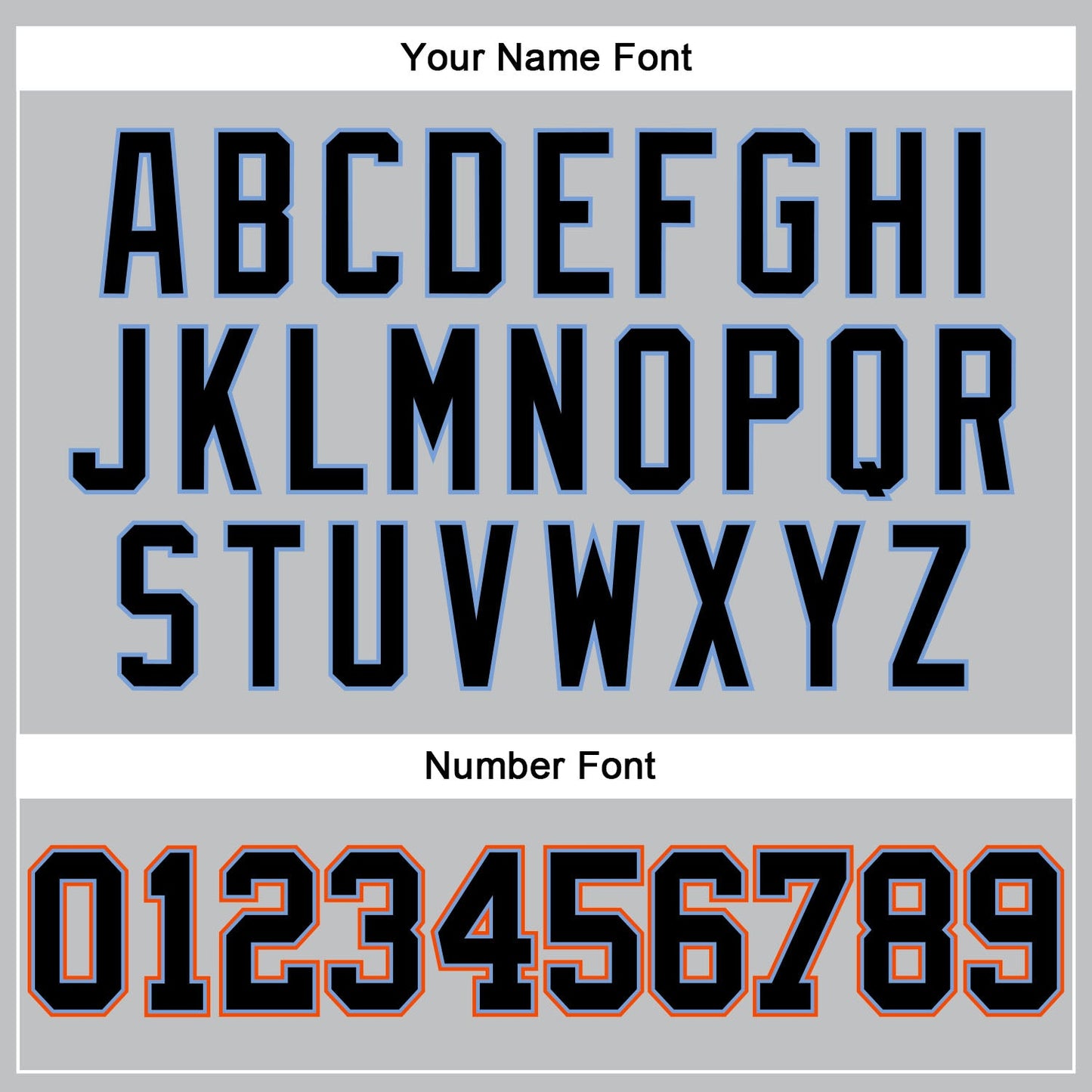 Custom Gray Black Powder Blue-Orange Authentic Throwback Basketball Jersey - Sky-Custom