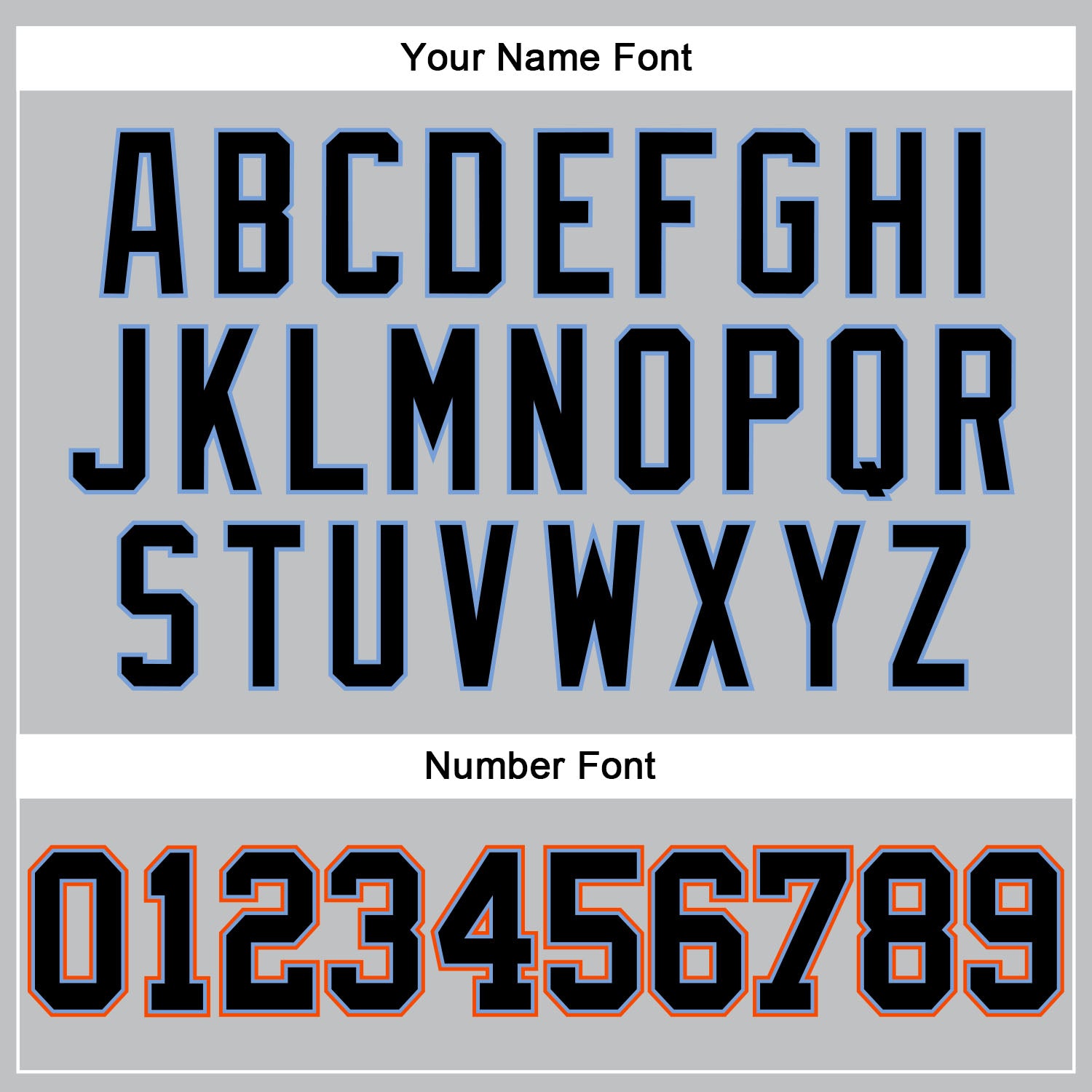 Custom Gray Black Powder Blue-Orange Authentic Throwback Basketball Jersey - Sky-Custom