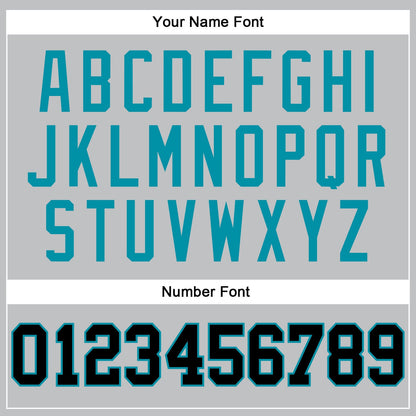 Custom Gray Black-Teal Authentic Throwback Basketball Jersey - Sky-Custom