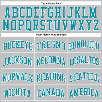 Custom Gray Teal-White Authentic Throwback Basketball Jersey - Sky-Custom
