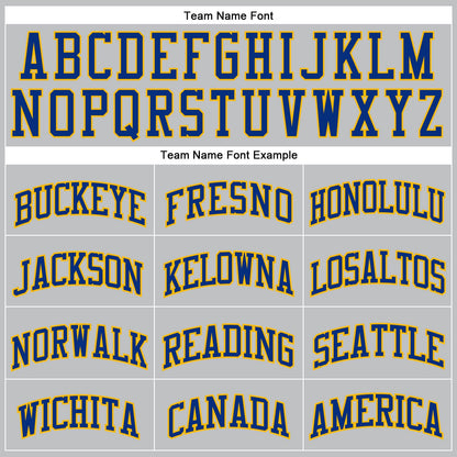 Custom Gray Royal-Gold Authentic Throwback Basketball Jersey - Sky-Custom