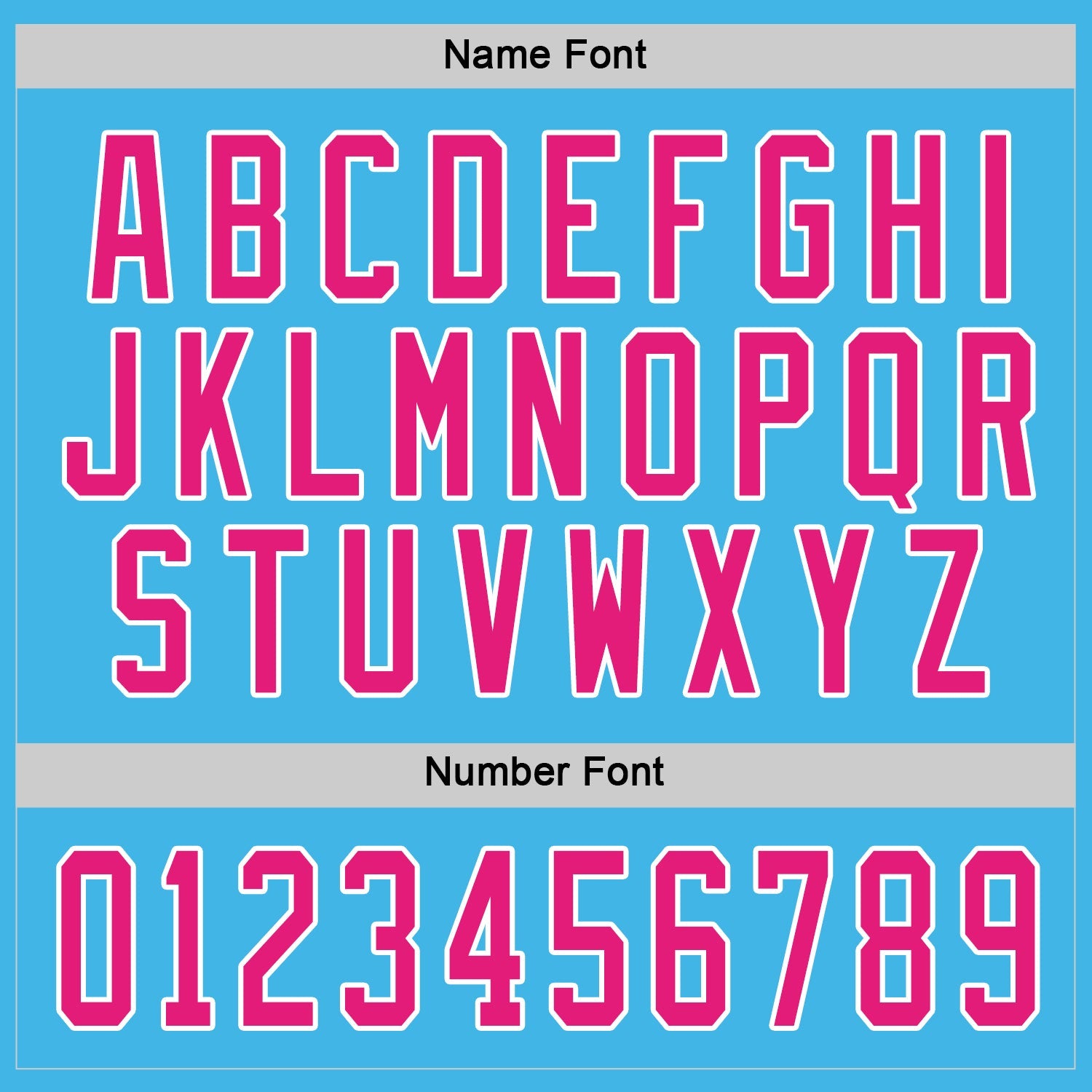 Custom Sky Blue Hot Pink-White Hockey Jersey - Sky-Custom
