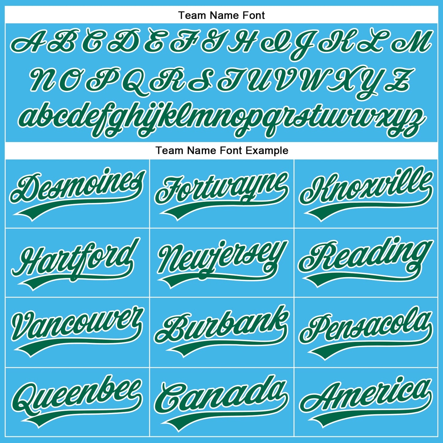 Custom Sky Blue Kelly Green-White Authentic Baseball Jersey - Sky-Custom