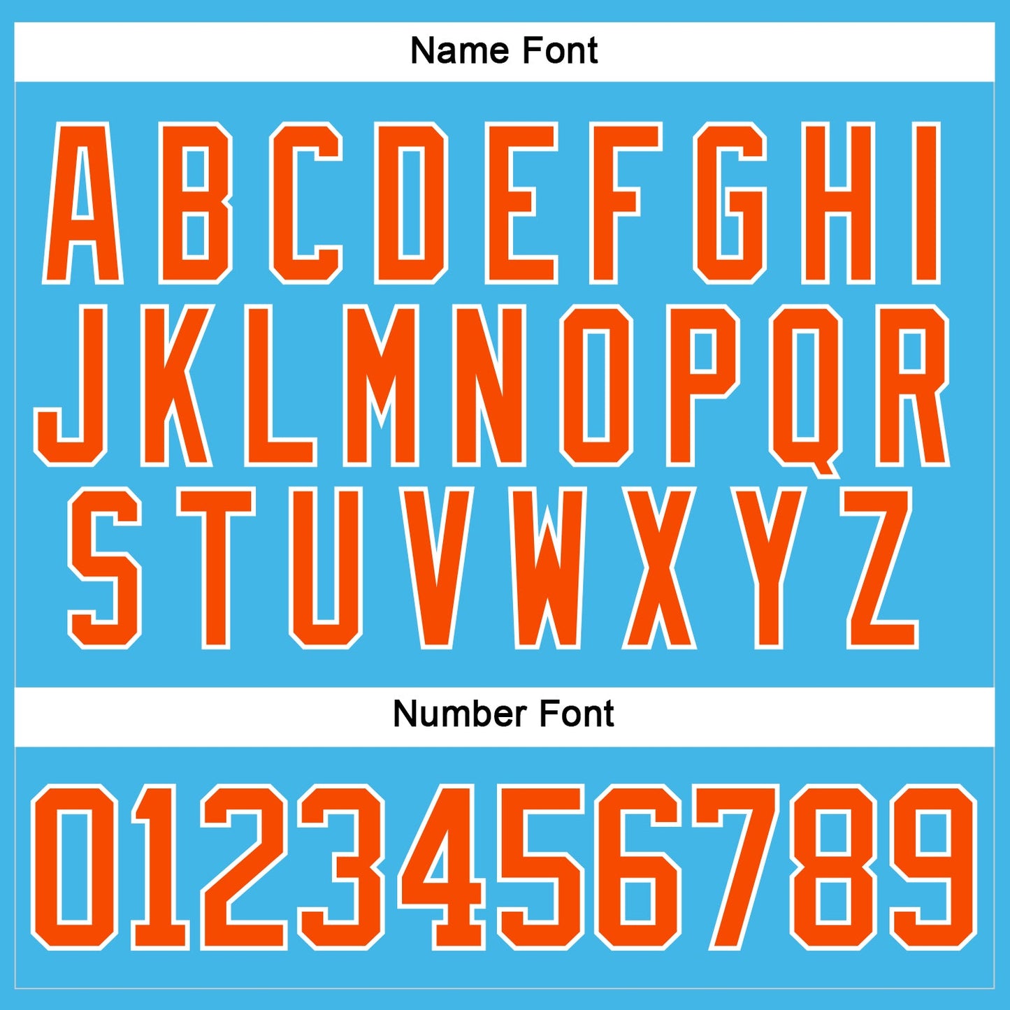 Custom Sky Blue Orange-White Hockey Lace Neck Jersey - Sky-Custom