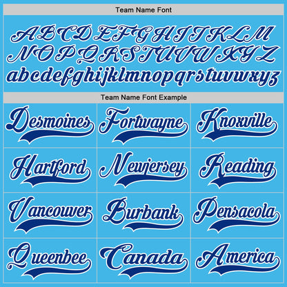 Custom Sky Blue Royal-White Hockey Lace Neck Jersey - Sky-Custom
