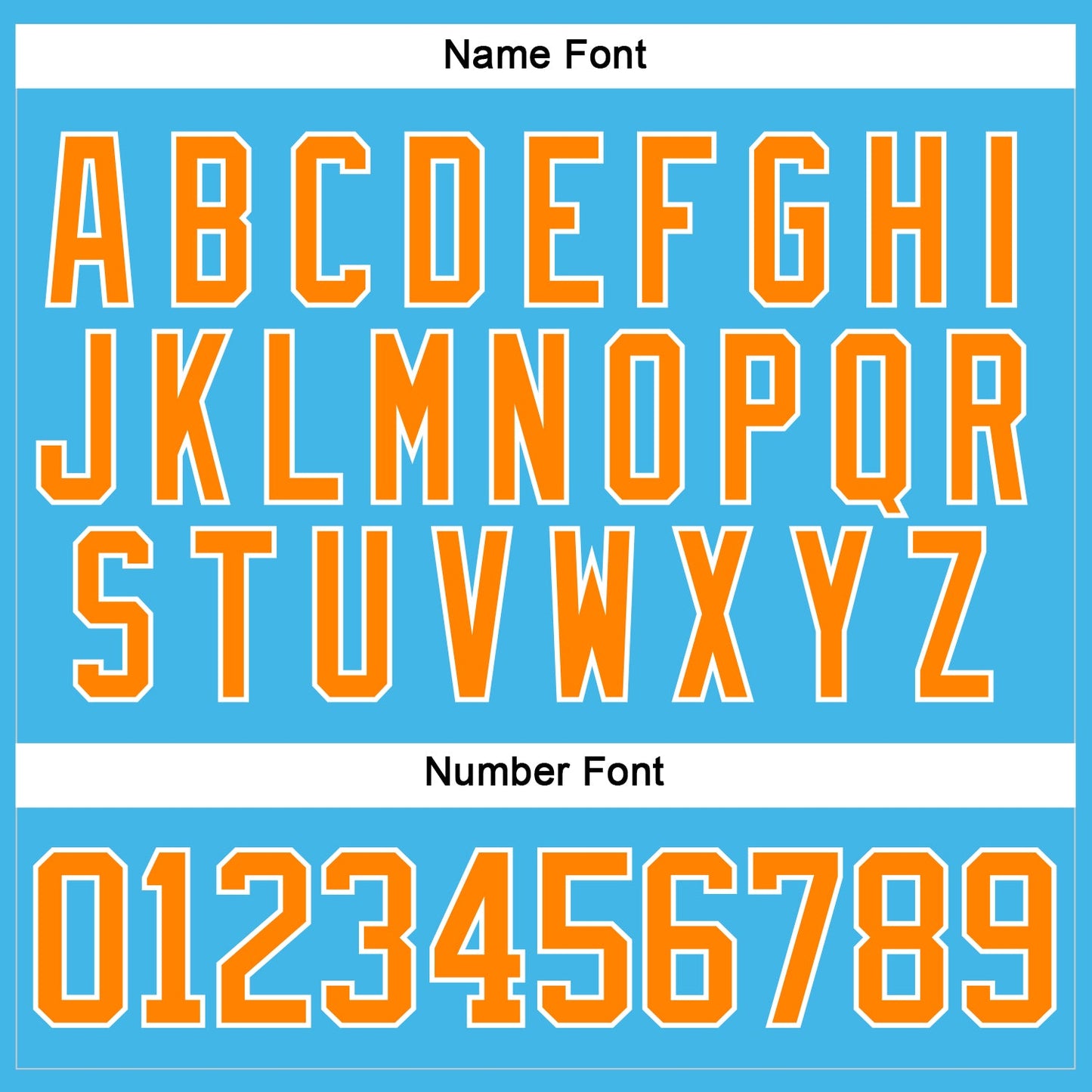 Custom Sky Blue Bay Orange-White Hockey Lace Neck Jersey - Sky-Custom