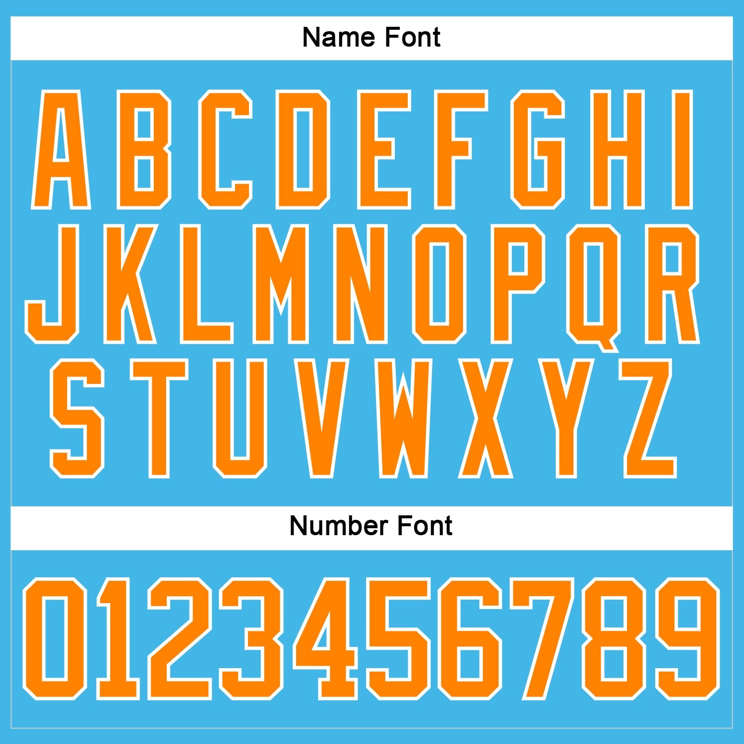 Custom Sky Blue Bay Orange-White Hockey Lace Neck Jersey - Sky-Custom