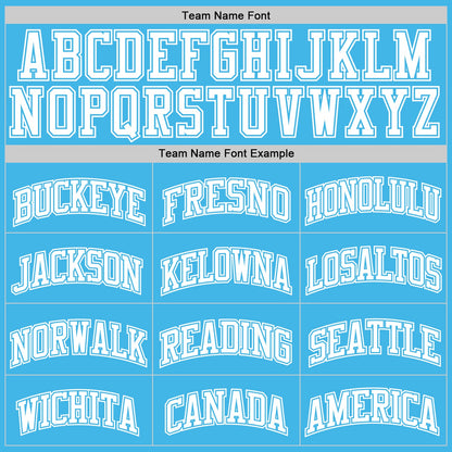 Custom Sky Blue White Authentic Basketball Jersey - Sky-Custom
