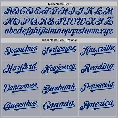 Custom Gray Navy Pinstripe Light Blue Authentic Sleeveless Baseball Jersey - Sky-Custom