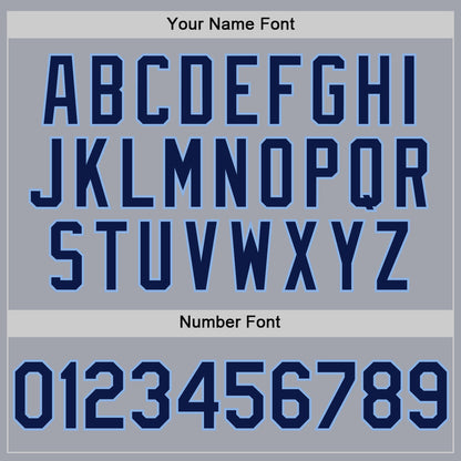 Custom Gray Navy Pinstripe Light Blue Authentic Sleeveless Baseball Jersey - Sky-Custom