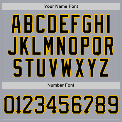 Custom Gray Black Pinstripe Gold Authentic Sleeveless Baseball Jersey - Sky-Custom