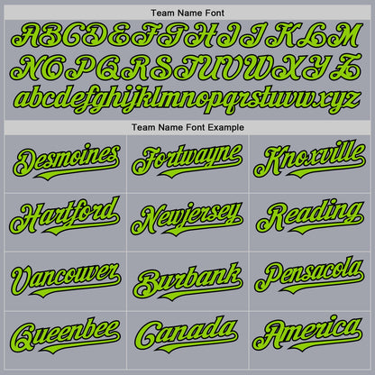 Custom Gray Black Pinstripe Neon Green Authentic Sleeveless Baseball Jersey - Sky-Custom