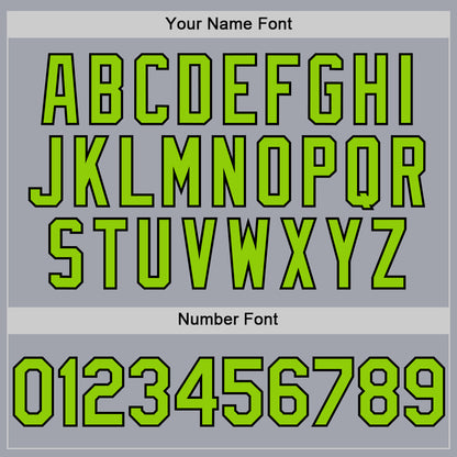 Custom Gray Black Pinstripe Neon Green Authentic Sleeveless Baseball Jersey - Sky-Custom