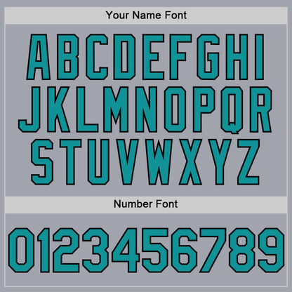 Custom Gray Black Pinstripe Teal Authentic Sleeveless Baseball Jersey - Sky-Custom