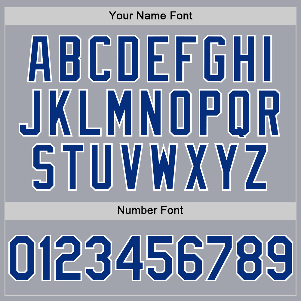 Custom Gray Royal Pinstripe White Authentic Sleeveless Baseball Jersey - Sky-Custom