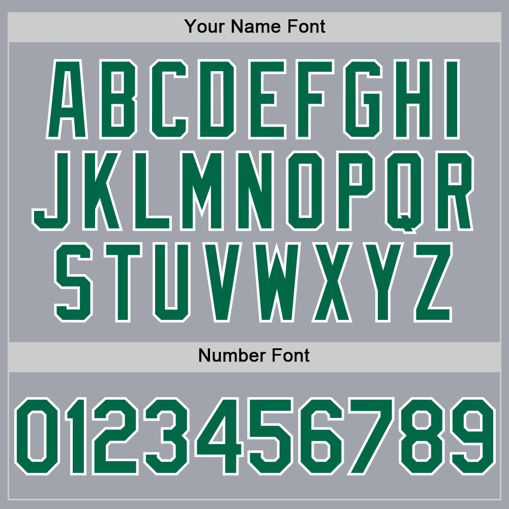 Custom Gray White Pinstripe Kelly Green Authentic Sleeveless Baseball Jersey - Sky-Custom