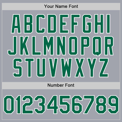 Custom Gray White Pinstripe Kelly Green Authentic Sleeveless Baseball Jersey - Sky-Custom