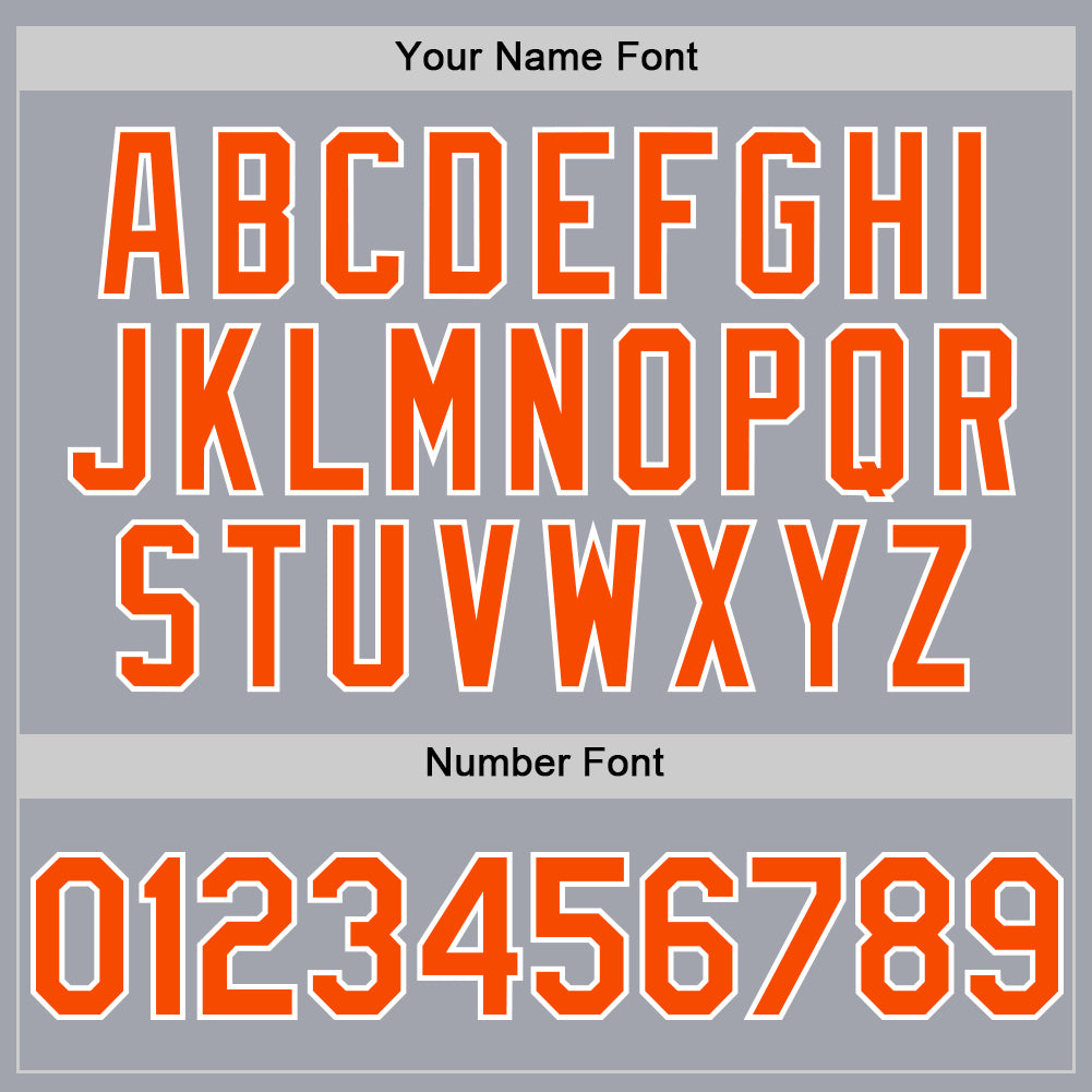 Custom Gray White Pinstripe Orange Authentic Sleeveless Baseball Jersey - Sky-Custom