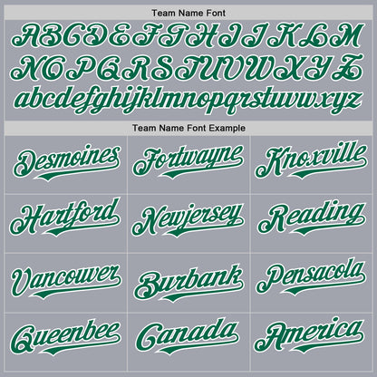 Custom Gray Kelly Green-White Authentic Sleeveless Baseball Jersey - Sky-Custom