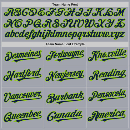 Custom Gray Navy-Neon Green Authentic Sleeveless Baseball Jersey - Sky-Custom