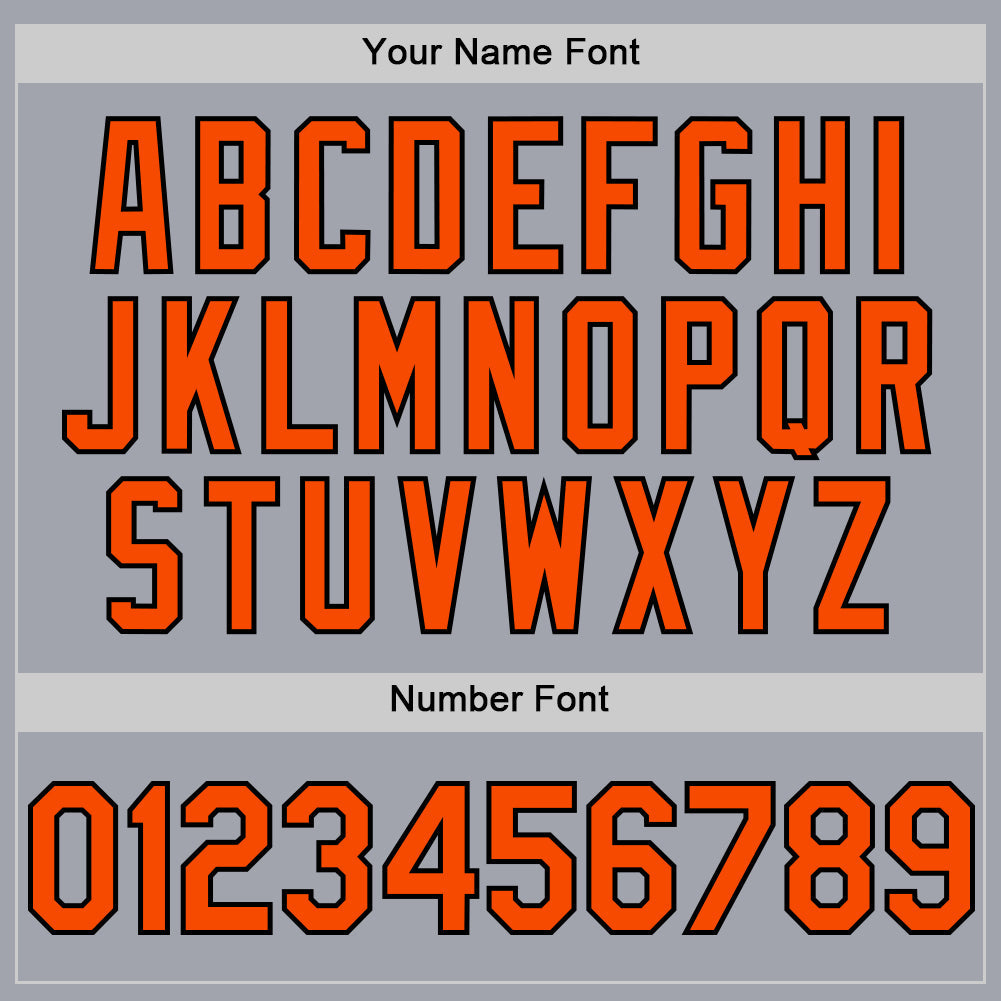 Custom Gray Orange-Black Authentic Sleeveless Baseball Jersey - Sky-Custom