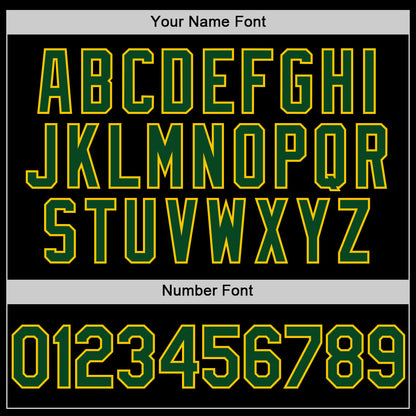 Custom Black Green-Yellow Authentic Sleeveless Baseball Jersey - Sky-Custom