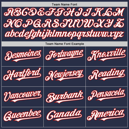 Custom Navy White-Red Authentic Sleeveless Baseball Jersey - Sky-Custom