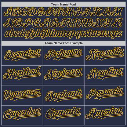 Custom Navy Gold Authentic Sleeveless Baseball Jersey - Sky-Custom