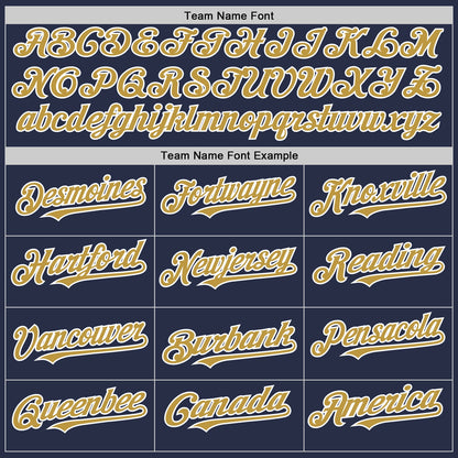 Custom Navy Old Gold-White Authentic Sleeveless Baseball Jersey - Sky-Custom