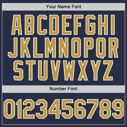 Custom Navy Old Gold-White Authentic Sleeveless Baseball Jersey - Sky-Custom