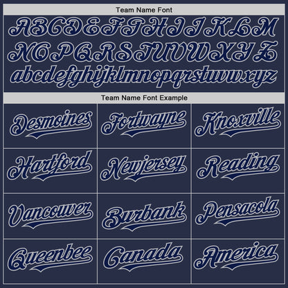 Custom Navy Gray Authentic Sleeveless Baseball Jersey - Sky-Custom