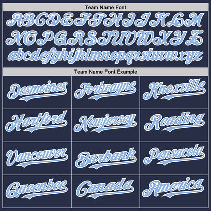 Custom Navy Light Blue-White Authentic Sleeveless Baseball Jersey - Sky-Custom