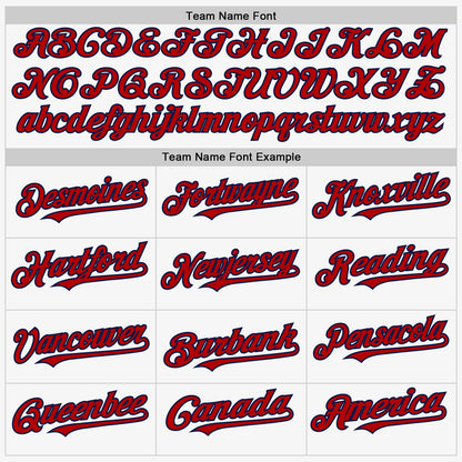 Custom White Red-Navy Authentic Sleeveless Baseball Jersey - Sky-Custom