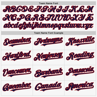 Custom White Navy-Red Authentic Sleeveless Baseball Jersey - Sky-Custom