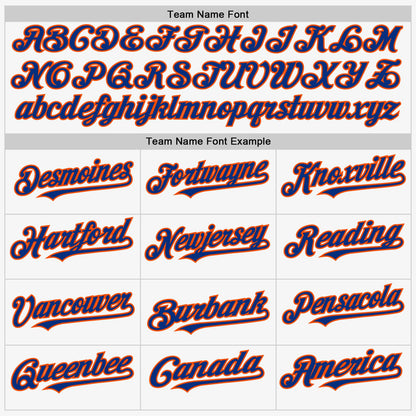 Custom White Royal-Orange Authentic Sleeveless Baseball Jersey - Sky-Custom