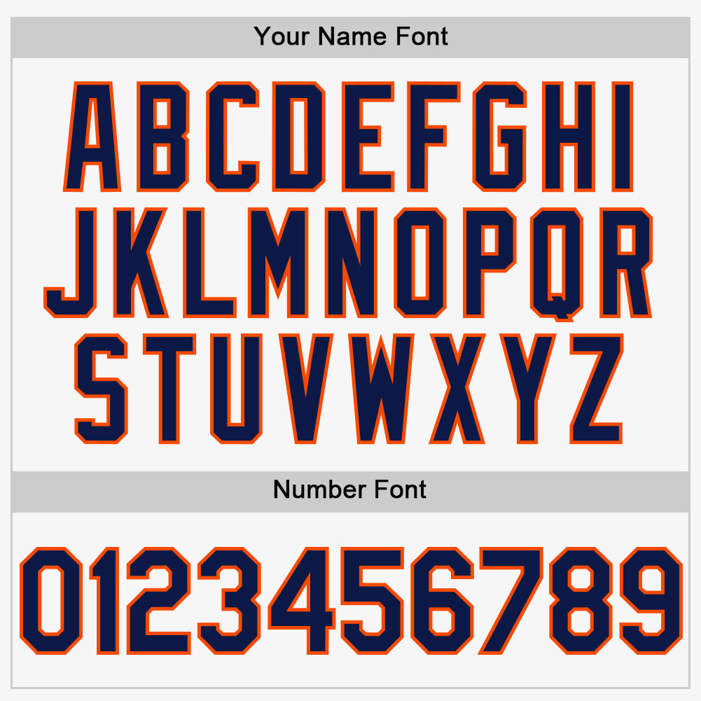 Custom White Navy-Orange Authentic Sleeveless Baseball Jersey - Sky-Custom
