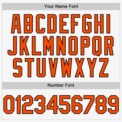 Custom White Orange-Black Authentic Sleeveless Baseball Jersey - Sky-Custom